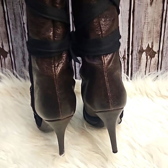 Stella McCartney Heeled Stiletto Sock Cuffed Knee High Boot 6.5 - Picture 7 of 16